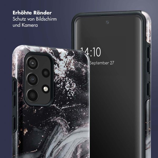 Selencia Vivid Back Cover für das Samsung Galaxy A52(s) (5G/4G) - Chic Marble Black