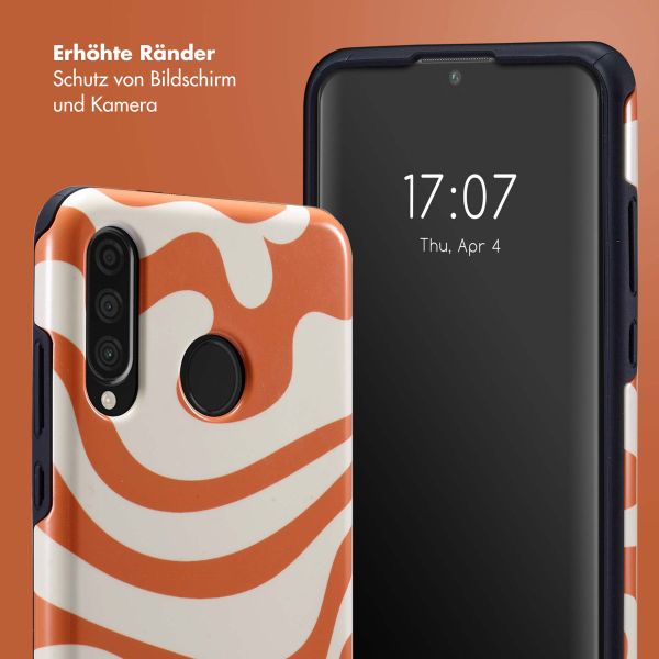 Selencia Vivid Back Cover für das Huawei P30 Lite - Dream Swirl Orange