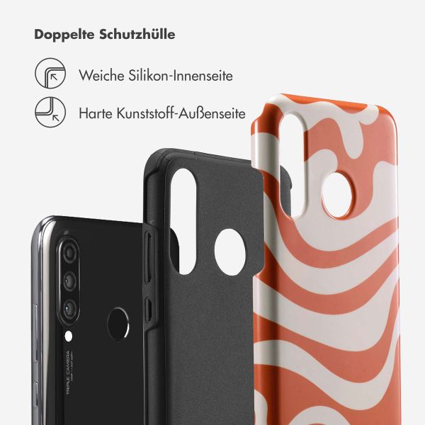 Selencia Vivid Back Cover für das Huawei P30 Lite - Dream Swirl Orange