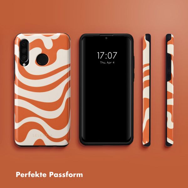 Selencia Vivid Back Cover für das Huawei P30 Lite - Dream Swirl Orange