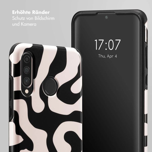 Selencia Vivid Back Cover für das Huawei P30 Lite - Art Wave Black