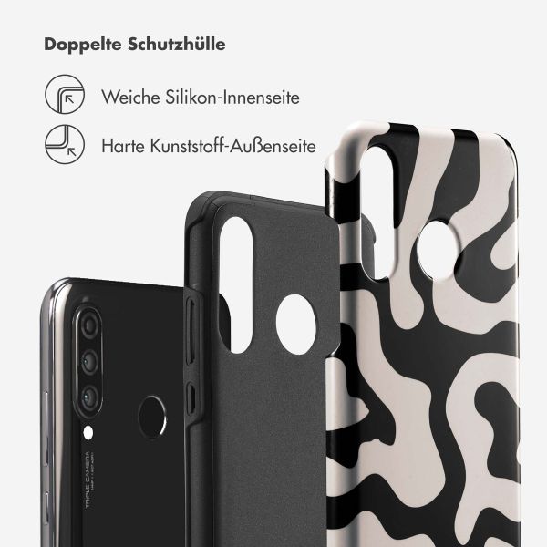 Selencia Vivid Back Cover für das Huawei P30 Lite - Art Wave Black