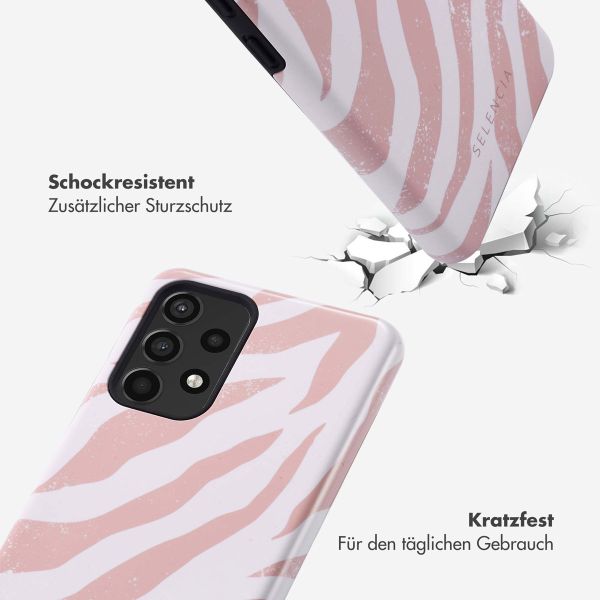 Selencia Vivid Back Cover für das Samsung Galaxy A52(s) (5G/4G) - Colorful Zebra Old Pink