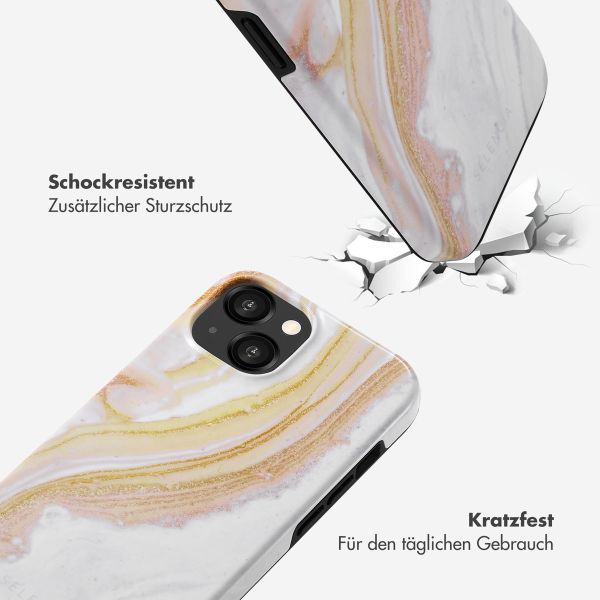 Selencia Vivid Back Cover für das iPhone 15  - Chic Marble Gold