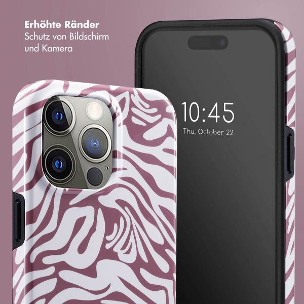 Selencia Vivid Back Cover für das iPhone 15 Pro Max - Trippy Swirl Dark Rose