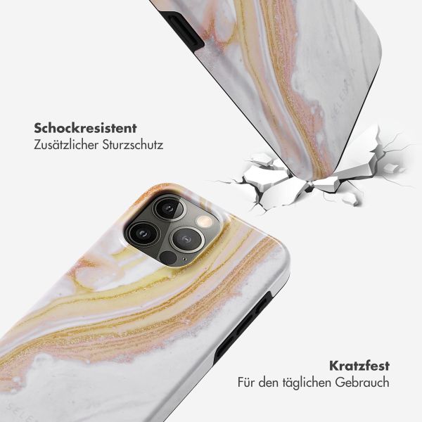Selencia Vivid Back Cover für das iPhone 15 Pro Max - Chic Marble Gold