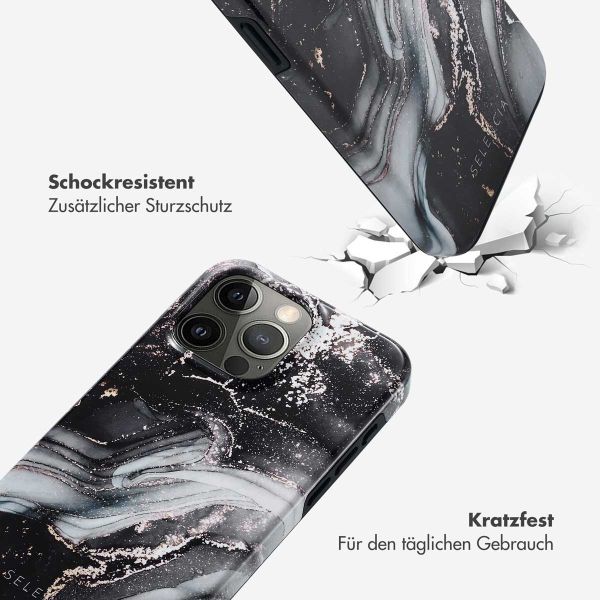 Selencia Vivid Back Cover für das iPhone 15 Pro Max - Chic Marble Black