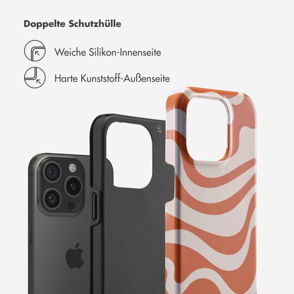 Selencia Vivid Back Cover für das iPhone 15 Pro - Dream Swirl Orange