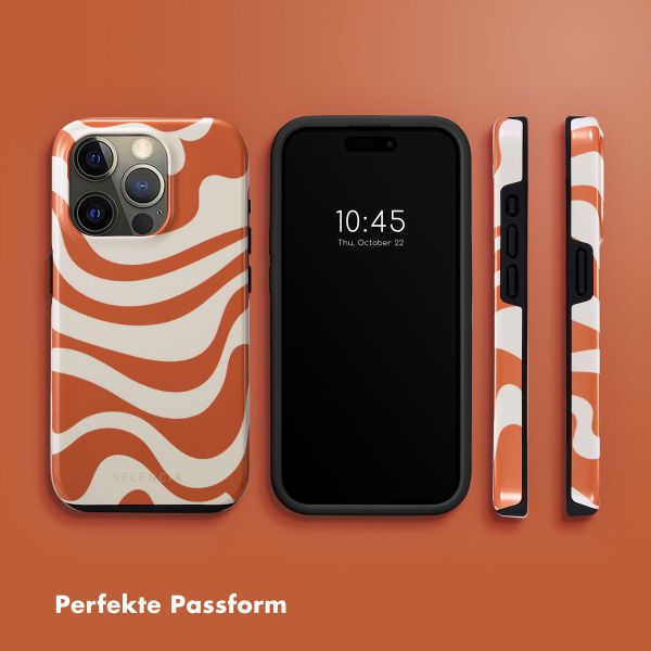 Selencia Vivid Back Cover für das iPhone 15 Pro - Dream Swirl Orange