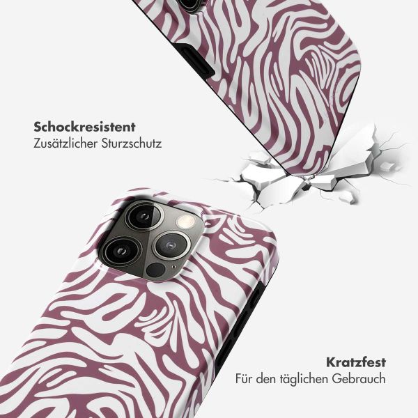 Selencia Vivid Back Cover für das iPhone 15 Pro - Trippy Swirl Dark Rose