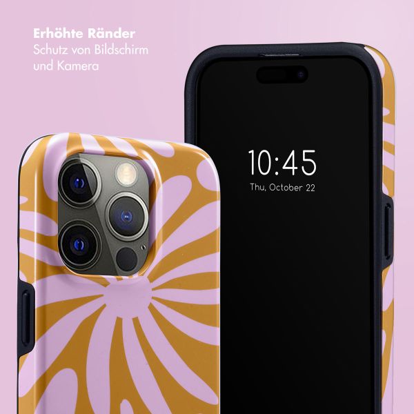 Selencia Vivid Back Cover für das iPhone 15 Pro - Modern Bloom Pink