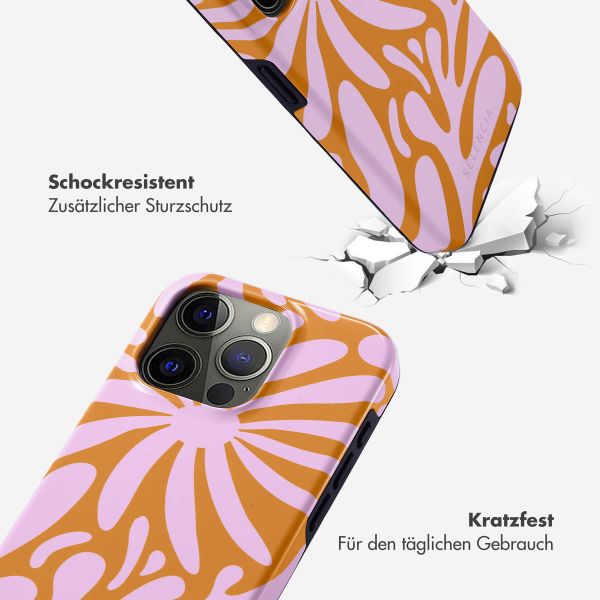 Selencia Vivid Back Cover für das iPhone 15 Pro - Modern Bloom Pink