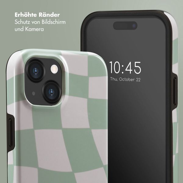 Selencia Vivid Back Cover für das iPhone 15  - Groovy Sage Green