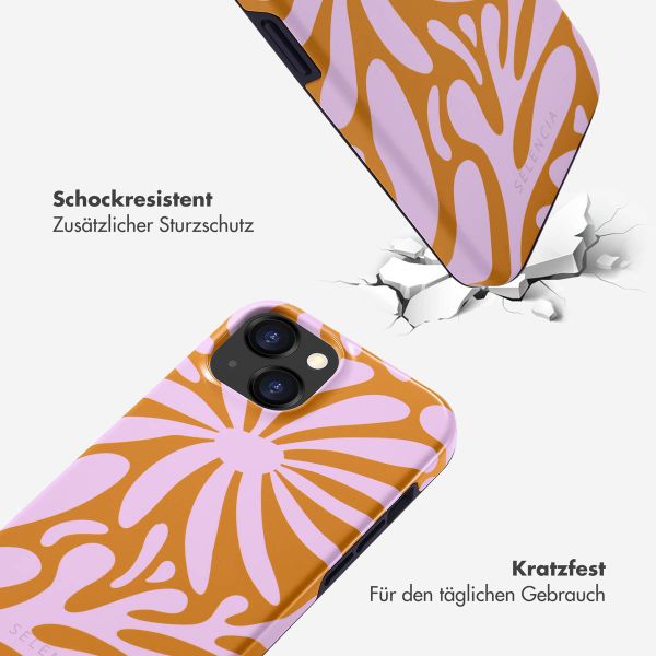 Selencia Vivid Back Cover für das iPhone 15  - Modern Bloom Pink