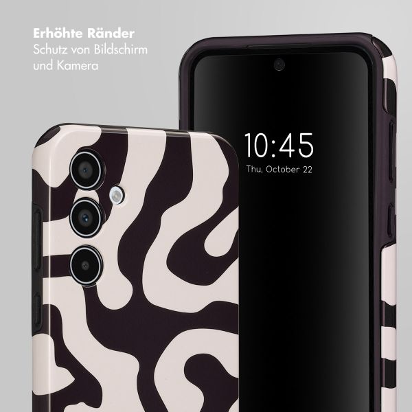 Selencia Vivid Back Cover für das Samsung Galaxy A35 - Art Wave Black