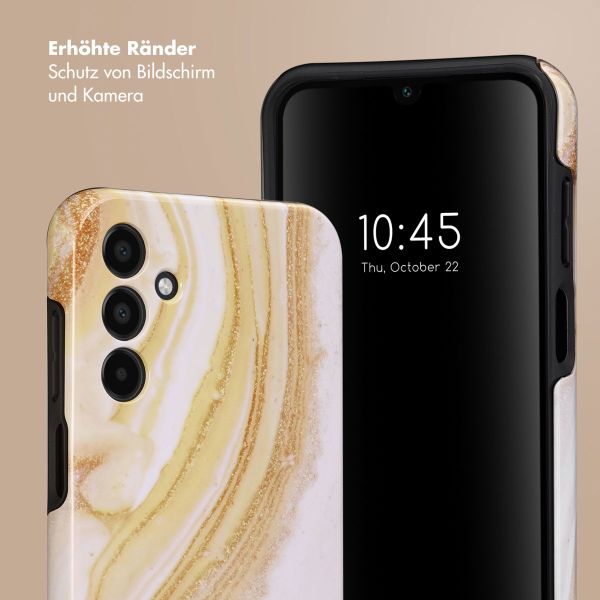 Selencia Vivid Back Cover für das Samsung Galaxy A15 (5G/4G) - Chic Marble Gold