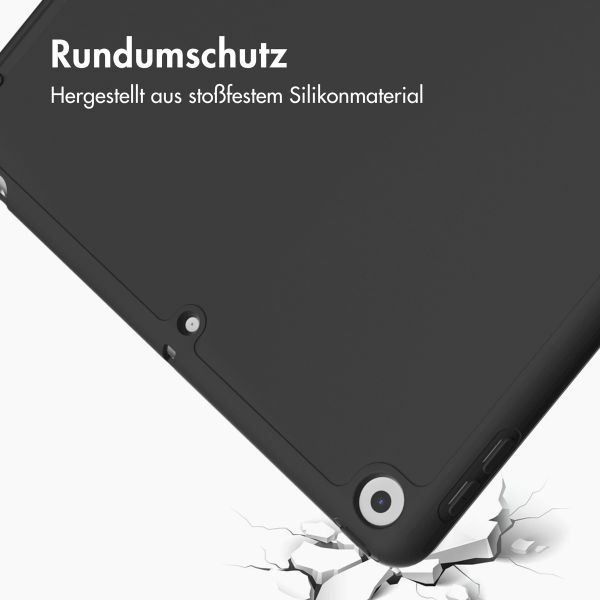 Accezz Smarte Klapphülle aus Silikon für das iPad 6 (2018) 9.7 Zoll / iPad 5 (2017) 9.7 Zoll - Schwarz