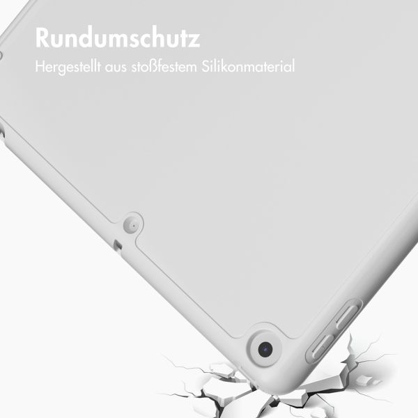 Accezz Smarte Klapphülle aus Silikon für das iPad 9 (2021) 10.2 / iPad 8 (2020) 10.2 / iPad 7 (2019) 10.2 - Grau