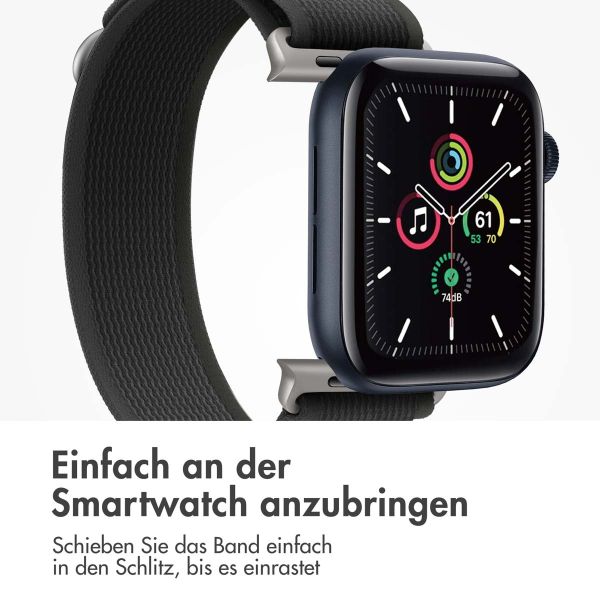 imoshion Nylon-Armband Trail für die Apple Watch Series 1-9 / SE - 38/40/41 mm / Series 10 - 42 mm - Schwarz