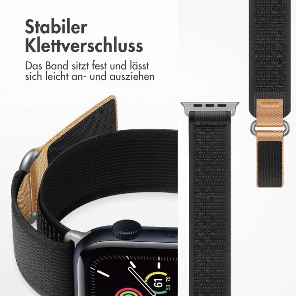 imoshion Nylon-Armband Trail für die Apple Watch Series 1-9 / SE - 38/40/41 mm / Series 10 - 42 mm - Schwarz