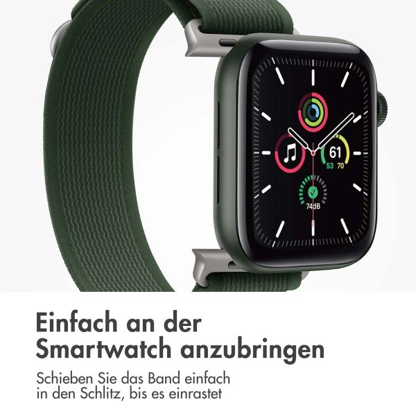 imoshion Nylon-Armband Trail für die Apple Watch Series 1-9 / SE - 38/40/41 mm / Series 10 - 42 mm - Army Green