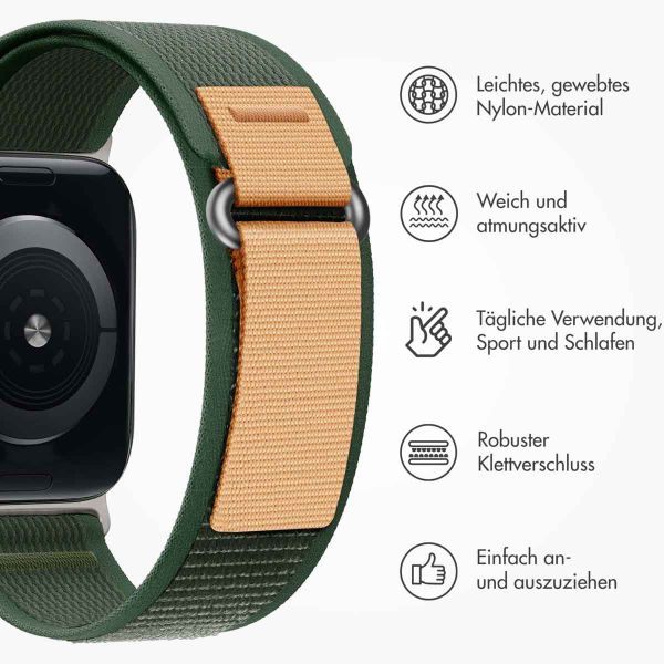 imoshion Nylon-Armband Trail für die Apple Watch Series 1-9 / SE - 38/40/41 mm / Series 10 - 42 mm - Army Green