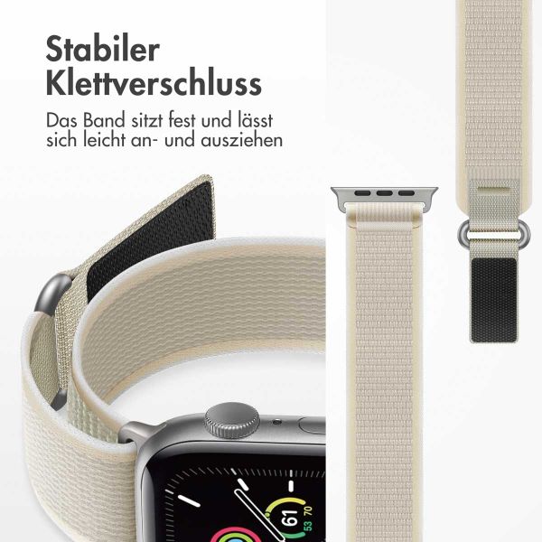 imoshion Nylon-Armband Trail für die Apple Watch Series 1-9 / SE - 38/40/41 mm / Series 10 - 42 mm - Starlight