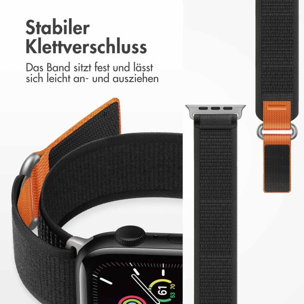 imoshion Nylon-Armband Trail für die Apple Watch Series 1-9 / SE - 38/40/41 mm / Series 10 - 42 mm - Pure Black