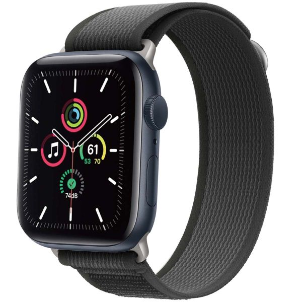 imoshion Nylon-Armband Trail für die Apple Watch Series 1-10 / SE / Ultra (2) - 42/44/45/46/49 mm - Schwarz