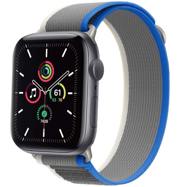 imoshion Nylon-Armband Trail für die Apple Watch Series 1-10 / SE / Ultra (2) - 42/44/45/46/49 mm - Blue Grey