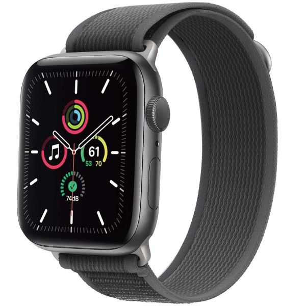 imoshion Nylon-Armband Trail für die Apple Watch Series 1-10 / SE / Ultra (2) - 42/44/45/46/49 mm - Black Grey