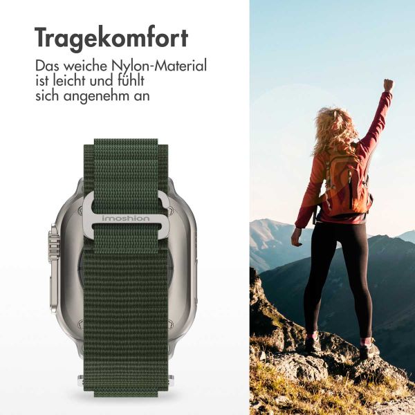 imoshion Nylon-Armband Alpine für die Apple Watch Series 1-9 / SE - 38/40/41 mm / Series 10 - 42 mm - Grün