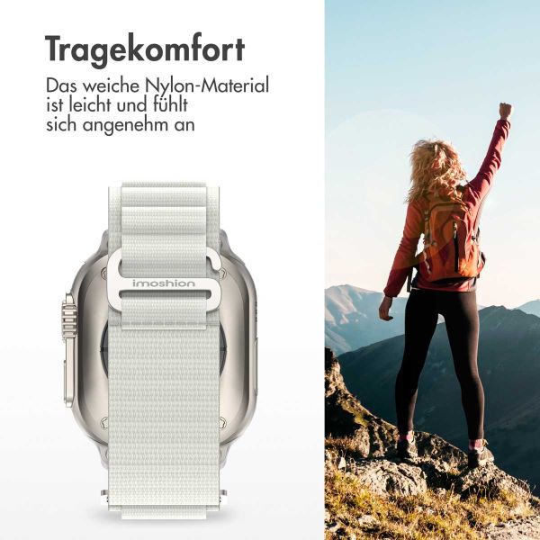 imoshion Nylon-Armband Alpine für die Apple Watch Series 1-9 / SE - 38/40/41 mm / Series 10 - 42 mm - Starlight