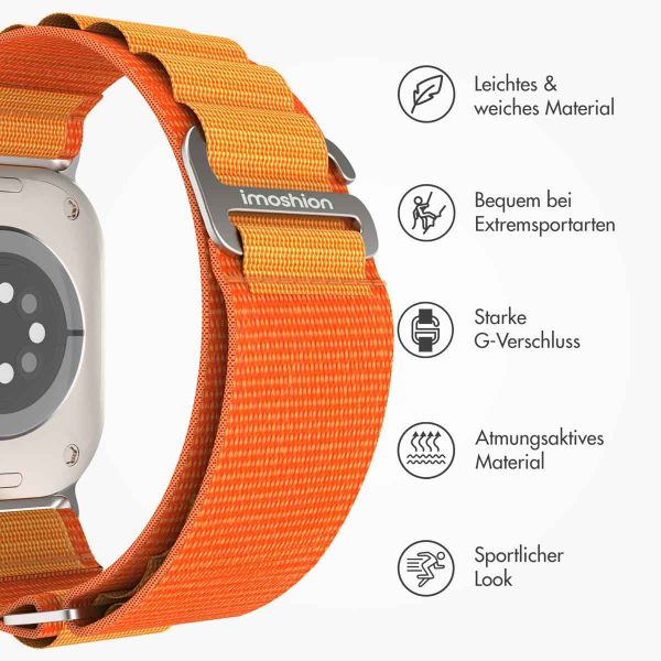 imoshion Nylon-Armband Alpine für die Apple Watch Series 1-9 / SE - 38/40/41 mm / Series 10 - 42 mm - Orange