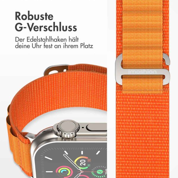 imoshion Nylon-Armband Alpine für die Apple Watch Series 1-9 / SE - 38/40/41 mm / Series 10 - 42 mm - Orange