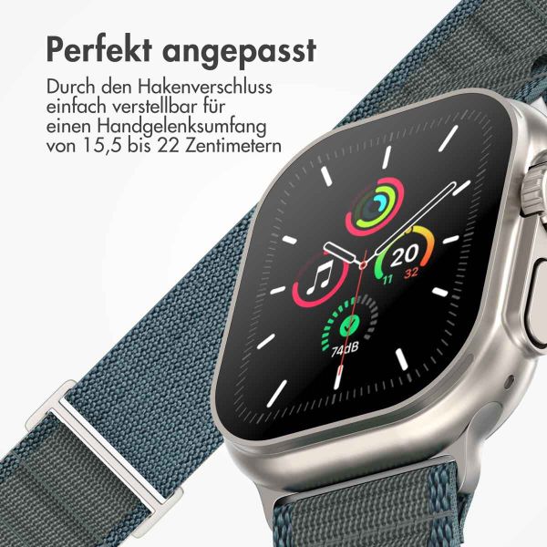 imoshion Nylon-Armband Alpine für die Apple Watch Series 1-9 / SE - 38/40/41 mm / Series 10 - 42 mm - Blau