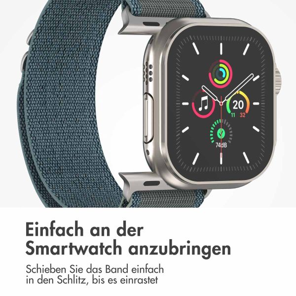 imoshion Nylon-Armband Alpine für die Apple Watch Series 1-9 / SE - 38/40/41 mm / Series 10 - 42 mm - Blau