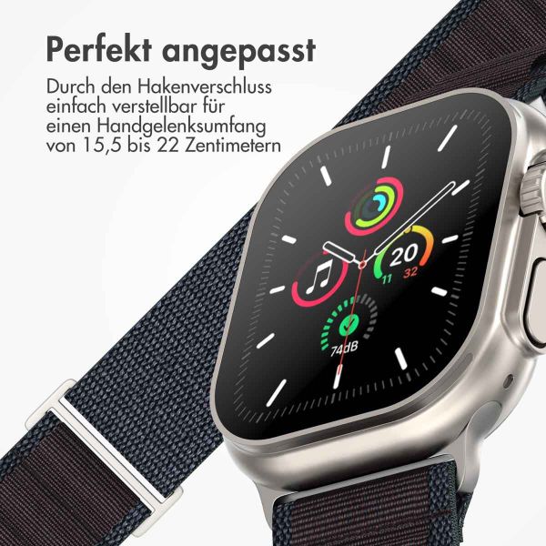 imoshion Nylon-Armband Alpine für die Apple Watch Series 1-9 / SE - 38/40/41 mm / Series 10 - 42 mm - Indigo