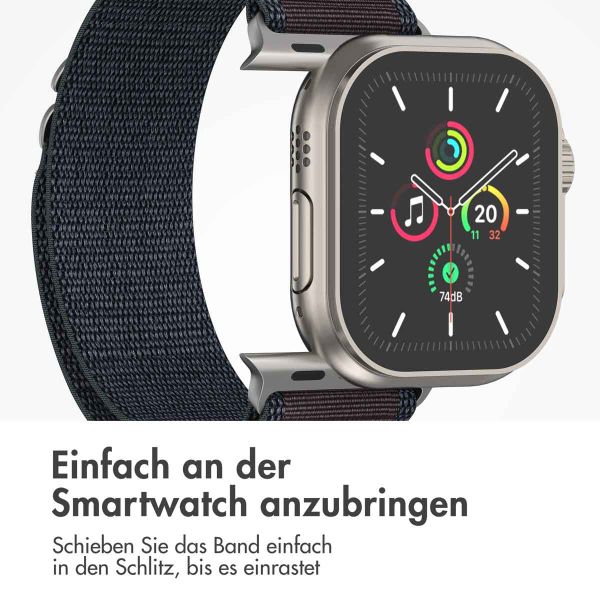 imoshion Nylon-Armband Alpine für die Apple Watch Series 1-9 / SE - 38/40/41 mm / Series 10 - 42 mm - Indigo