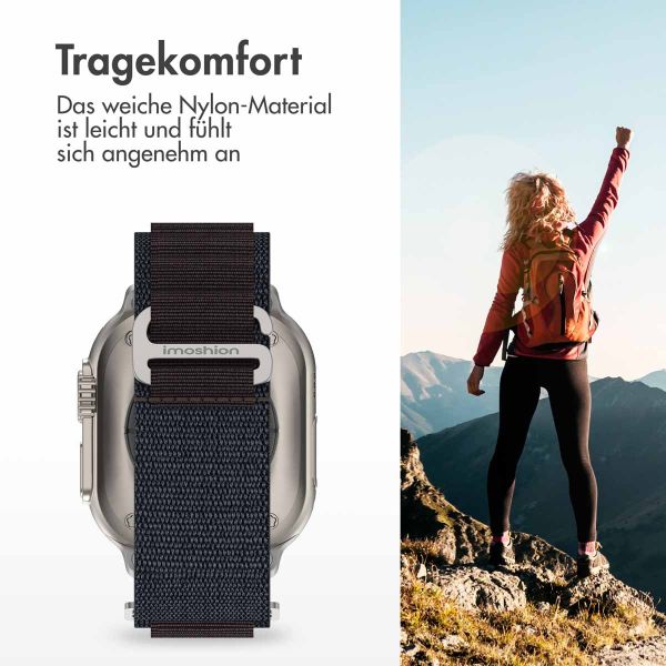 imoshion Nylon-Armband Alpine für die Apple Watch Series 1-9 / SE - 38/40/41 mm / Series 10 - 42 mm - Indigo