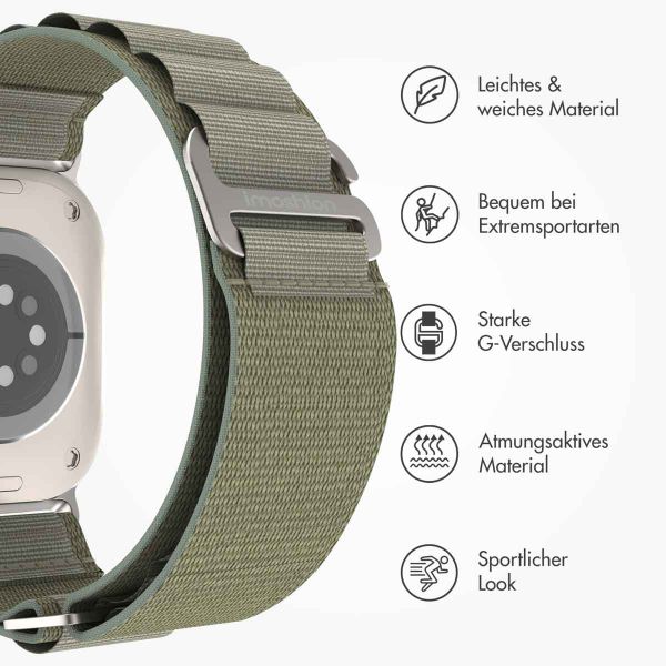 imoshion Nylon-Armband Alpine für die Apple Watch Series 1-9 / SE - 38/40/41 mm / Series 10 - 42 mm - Olive