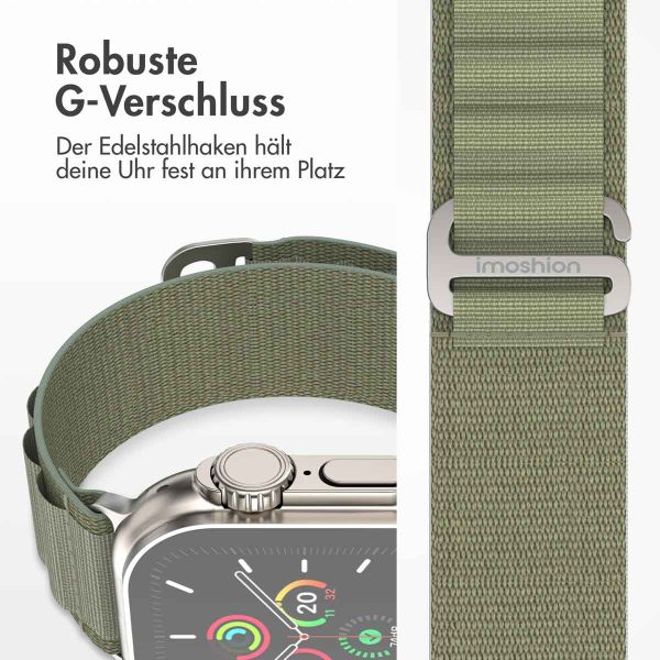 imoshion Nylon-Armband Alpine für die Apple Watch Series 1-9 / SE - 38/40/41 mm / Series 10 - 42 mm - Olive