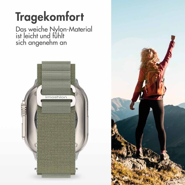 imoshion Nylon-Armband Alpine für die Apple Watch Series 1-9 / SE - 38/40/41 mm / Series 10 - 42 mm - Olive