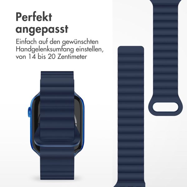 imoshion Silikon-Magnetarmband für die Apple Watch Apple Watch Series 1-9 / SE - 38/40/41 mm / Series 10 - 42 mm - Dunkelblau