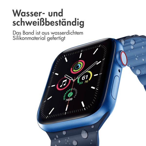 imoshion Silikon-Magnetarmband für die Apple Watch Apple Watch Series 1-9 / SE - 38/40/41 mm / Series 10 - 42 mm - Dunkelblau