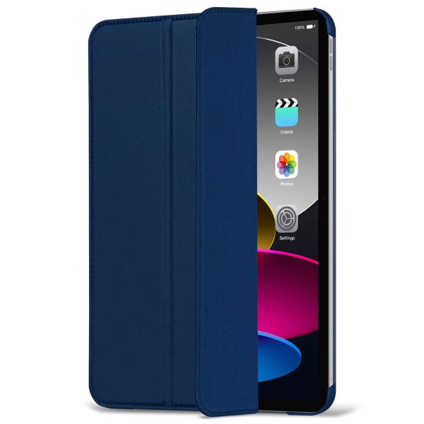 Decoded Textured Sillicon Slim Cover für das iPad 10 (2022) 10.9 Zoll - Navy Peony