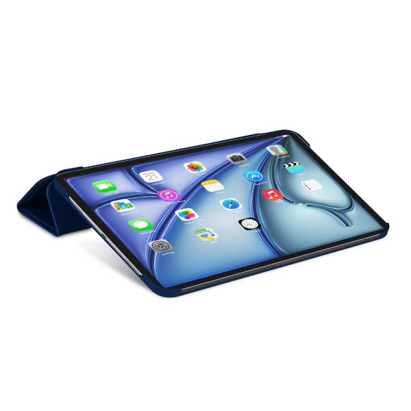 Decoded Textured Sillicon Slim Cover für das iPad Air 11 Zoll (2024) M2 / Air 5 (2022) / Air 4 (2020) - Navy Peony