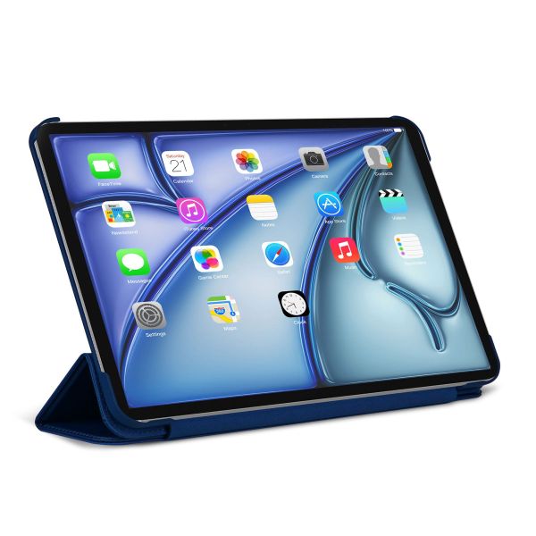 Decoded Textured Sillicon Slim Cover für das iPad Air 11 Zoll (2024) M2 / Air 5 (2022) / Air 4 (2020) - Navy Peony