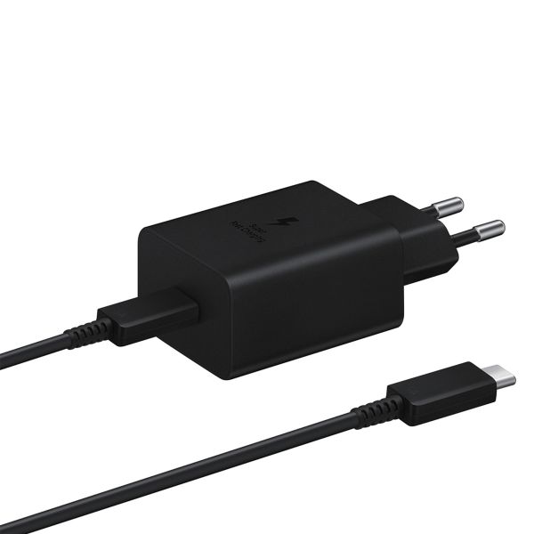 Samsung Original Power Adapter mit USB-C-Kabel - Ladegerät - USB-C-Anschluss - Fast Charger - 45 Watt - 1,8 m - Schwarz