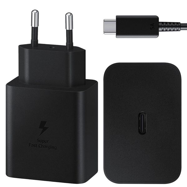 Samsung Original Power Adapter mit USB-C-Kabel - Ladegerät - USB-C-Anschluss - Fast Charger - 45 Watt - 1,8 m - Schwarz